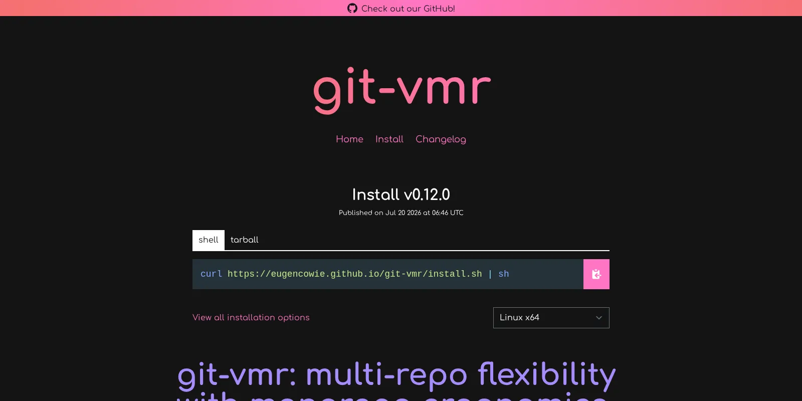Screenshot of Git Virtual Monorepo